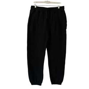 American Giant Men's Classic Sweatpants Joggers M Medium Black Cotton Fleece
